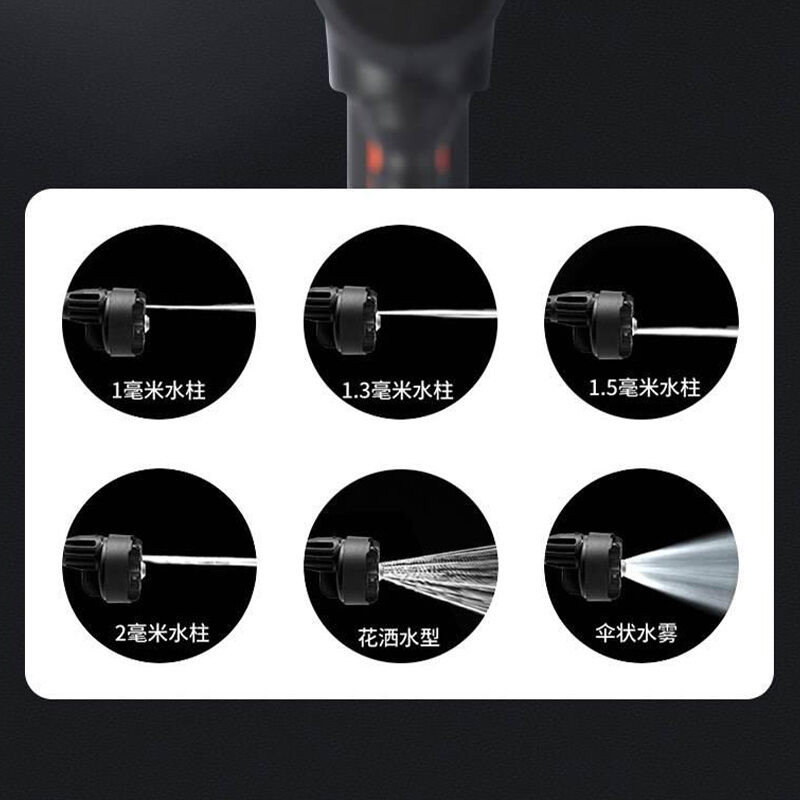 21V เครื่องฉีดน้ำแรงดันสูง ปืนฉีดน้ำแรงดันสูง ปื่นฉีดล้างรถไร้สาย เหมาะสำหรับล้างรถ ชลประทานการเกษตร ล้างพื้น ฯลฯ - รูปที่ 5