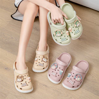 Ayuer 2025 ผู้ชายและผู้หญิงฤดูร้อนใหม่นักเรียนลื่น Soft Soled DIY รองเท้าแตะ