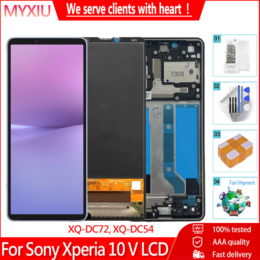 Original 6.1 "หน้าจอสําหรับ Sony Xperia 10 V จอแสดงผล LCD Digitizer Assembly สําหรับ Sony Xperia 10 