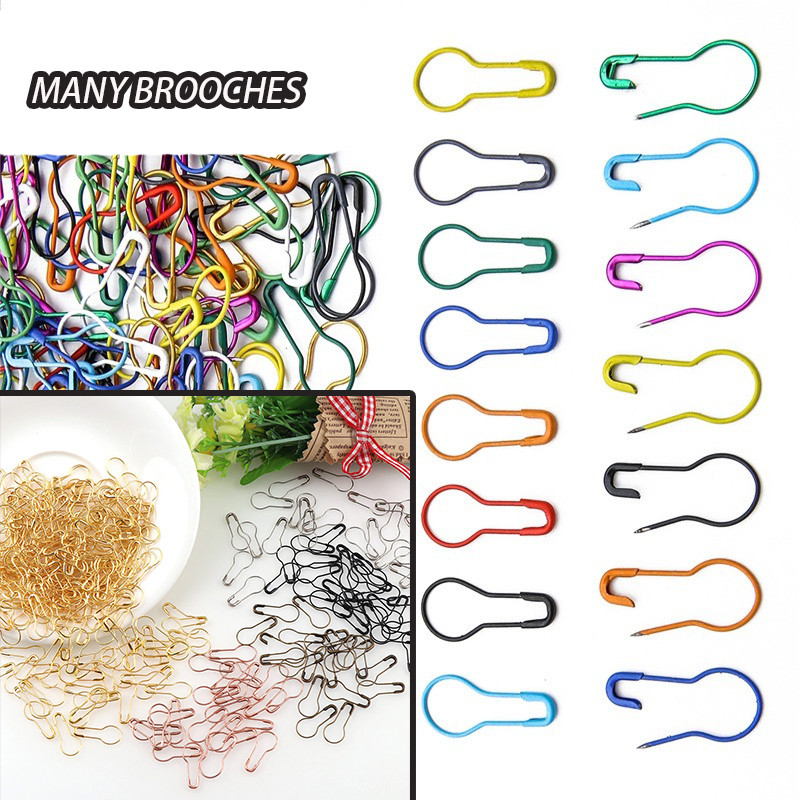 [Rainbowjewelry] 100 ชิ้น/เซ็ต Gourd Shape Pins โลหะที่มีสีสันเสื้อผ้า Pins ป้ายหัวเข็มขัด DIY แท็กอุปกรณ์เสริม Bandana Pins แฟชั่นความปลอดภัยเสื้อผ้า คลิปหนีบกระดาษ