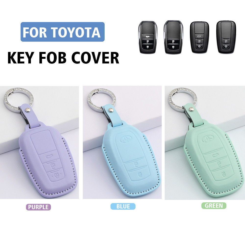หนัง PU สําหรับ Toyota ฝาครอบกุญแจรถ Remote Key Fob สําหรับ Alphard Corolla Levin Sienna Harrier Venza Crown Kluger Corolla Cross Key ป้องกันกระเป๋า