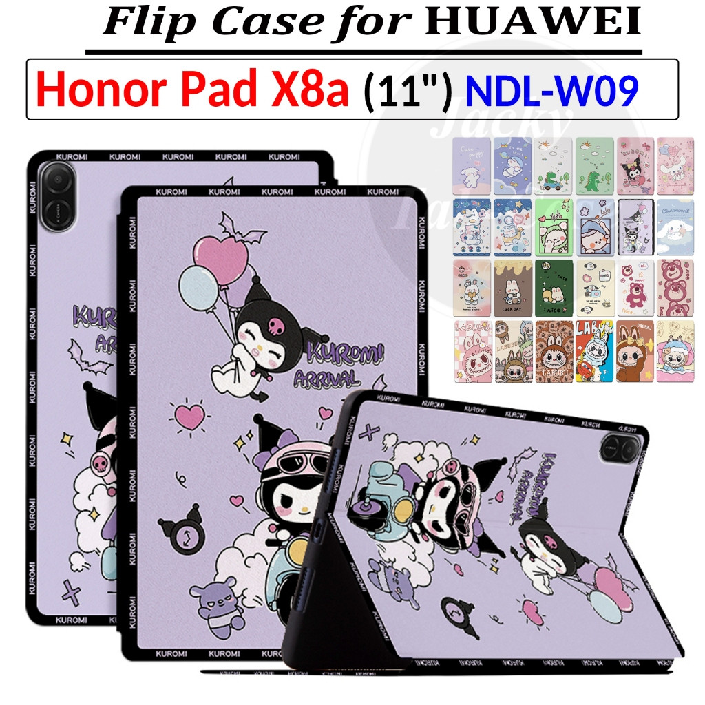 สําหรับ Honor Pad X8A แท็บเล็ต 11.0 "2024 แฟชั่นน่ารักการ์ตูนรูปแบบ PU หนังกรณี Huawei HONOR แท็บเล็