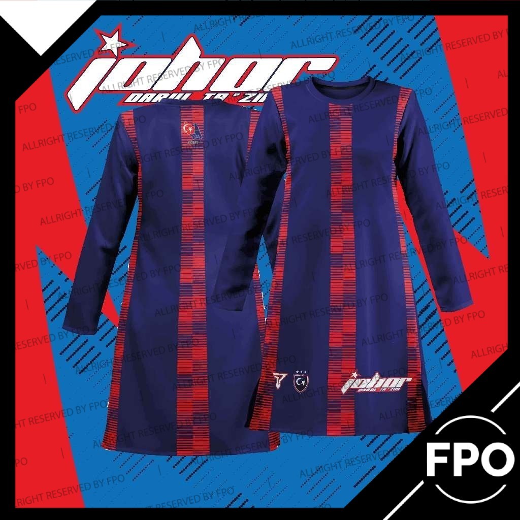 BAJU [MUSLIMAH] FAZZ JDT02 - JERSEY ANAK J0H0R D4RL T4Z1M พัดลมบ้าน 2022