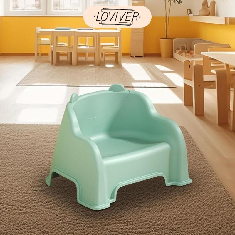 LOVIVER สตูลขนาดเล็ก สตูลเด็ก สตูลเท้าน้ําหนักเบาสบายแข็งแรงพร้อมพนักพิง ราคา ถูกที่สุด ดีลบีเคเค แกลเลอรีภาพที่ 3