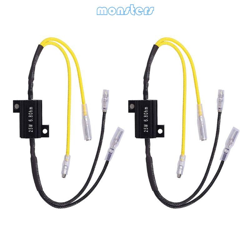 1Pair Moto Load Decoding Resistor for LED Turn Signal Light Repair 25W 6.8Ohm
