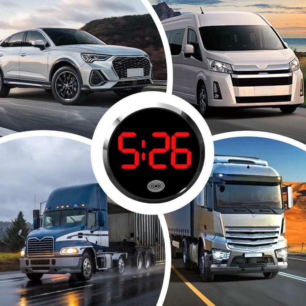 โซนาร์ นาฬิกาดิจิตอล,มินินําแสดงเวลารถแดชบอร์ดนาฬิกา,เครื่องประดับอัตโนมัติแปลกสัมผัสเปิดใช้งานใบ้ส่องสว่างนาฬิการถบ้าน/สํานักงา - รูปที่ 4