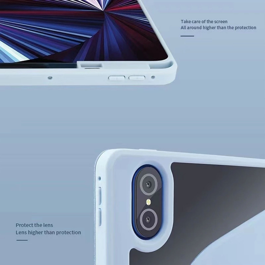 Huawei Matepad 10.4 Pro 10.8 Pro 11 Matepad 11 SE10.4 SE11 Matepad 11.5S / Air11.5 สมาร์ท เคสพับ หนัง PU ใส ฝาหลัง - รูปที่ 4