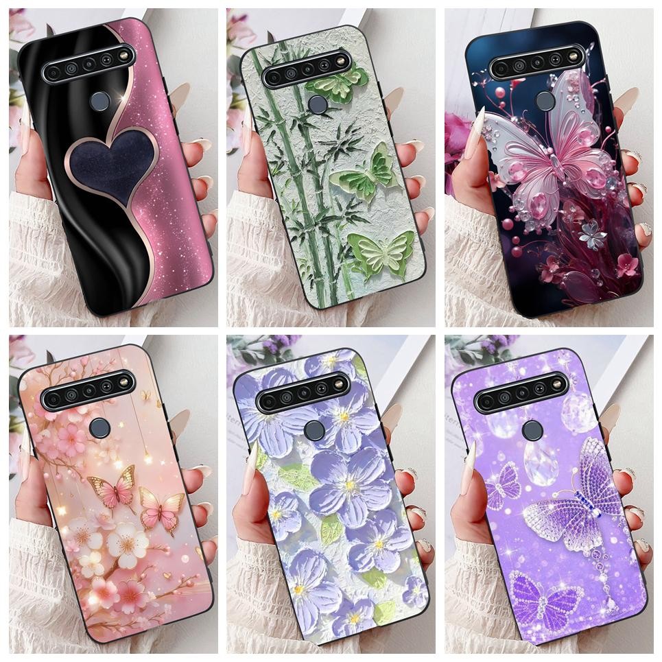 ซิลิโคนนุ่มเคสโทรศัพท์สําหรับ LG K61 Q61 2020/LG K52 Q52 2020 กรณี Girly ใหม่แฟชั่น Floqwer ภาพวาดผี