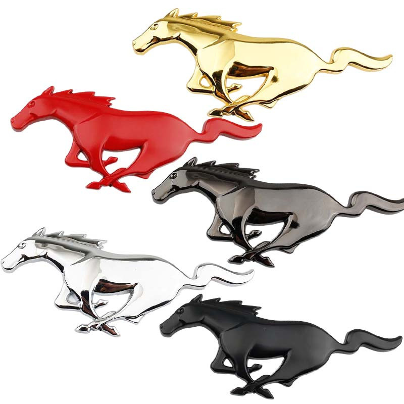 3D โลหะ Ford Mustang ดัดแปลงกระจังหน้าป้ายสัญลักษณ์โลโก้ New Mondeo Focus ป้ายท้ายรถ