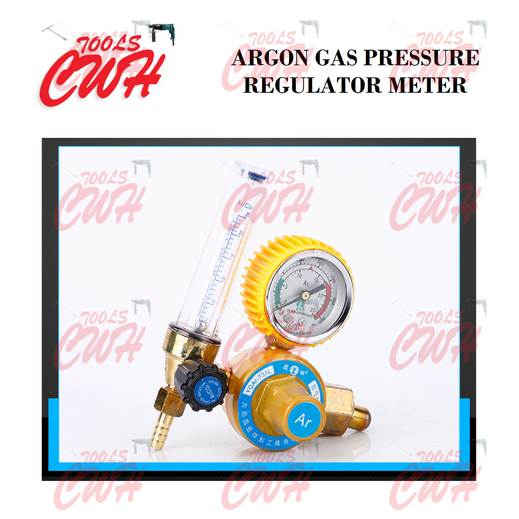 Argon ความดันแก๊ส REDUCER Regulator เมตร DIAL INDICATOR TIG MIG เชื่อม Flow Meter Regulator