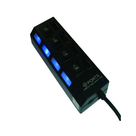 UH44C | USB HUB 4 Port 4 Switch CENTROO USB 2.0 w/o Packing (ดํา/ขาว)