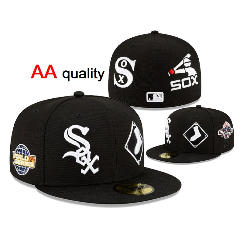 ผู้ชาย New Era Black Chicago White Sox Patch Pride 59FIFTY ติดตั้งหมวก
