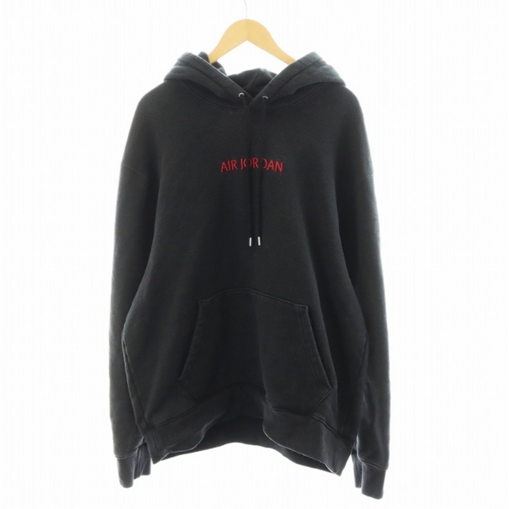 Nike Hoodie JORDAN 1 10 3 6 4 เสื้อสวมหัวสีดํา ส่งตรงจากญี่ปุ่น มือสอง
