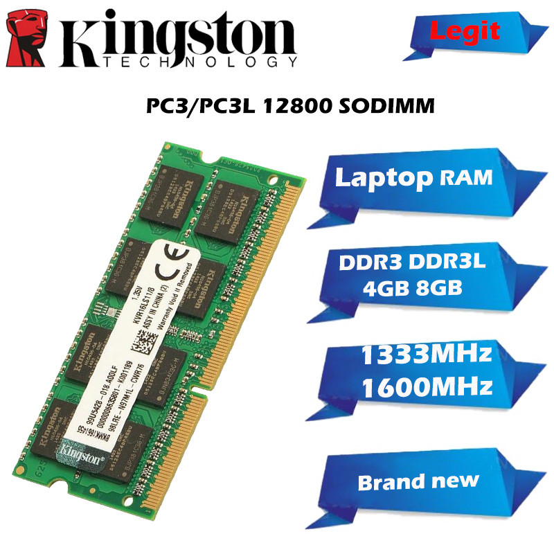 Ram แล็ปท็อป 4G/8GB DDR3/DDR3L 1066/1333/1600MHz PC3L-12800SODIMM หน่วยความจําอัพเกรด