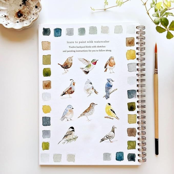 St3 หนังสืองานสีน้ํานกสําหรับผู้เริ่มต้นการ์ตูนสัตว์ช่อดอกไม้อบดอกไม้ริมทะเล TS3