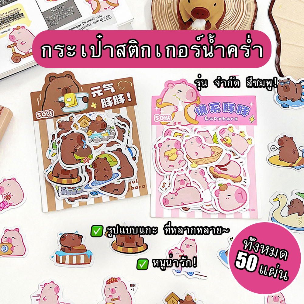 สติกเกอร์ Kapibala สติ๊กเกอร์ ปักเป้าน่ารัก เด็ก DIY ตกแต่งโทรศัพท์กรณีกระเป๋าถ้วย ฯลฯ สติกเกอร์การ์ตูน