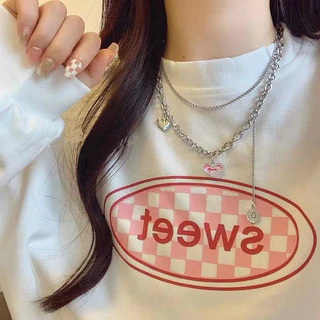สร้อยคอ จี้ หัวใจ ผีเสื้อ สวย น่ารัก สไตล์เกาหลี เครื่องประดับ สำหรับผู้หญิง NMIX