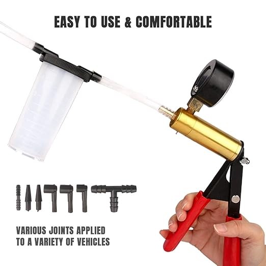 ชุดไล่ลมเบรค แบบมือบีบ ปั๊มสุญญากาศ ไล่ลมเบรค 2 in 1 เครื่องดูดน้ำมันเบรค - รูปที่ 6