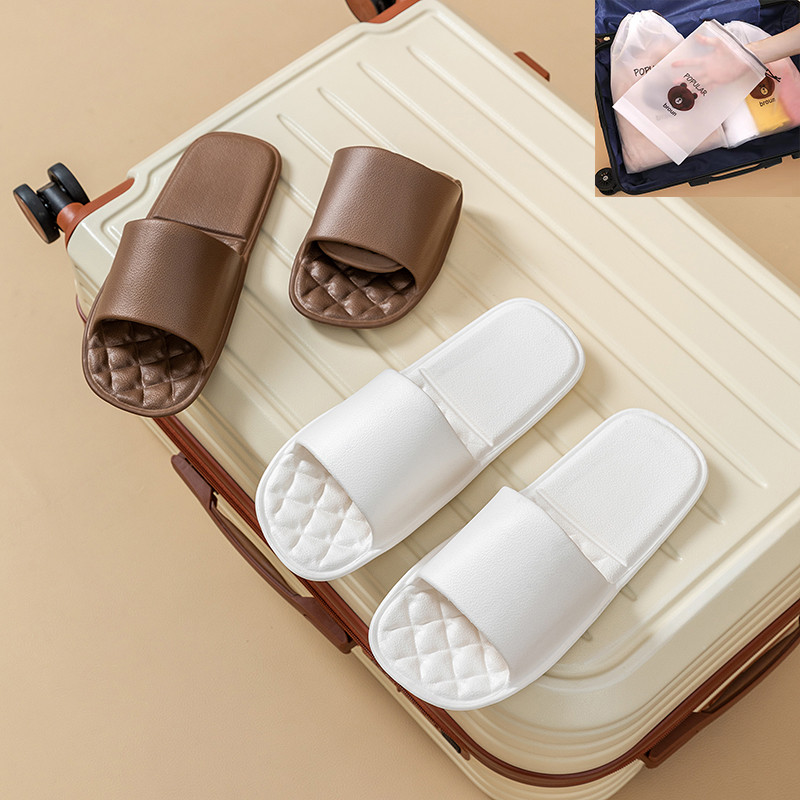 รองเท้าแตะสําหรับเดินทางฤดูร้อนผู้ชาย 2025 สไตล์ใหม่พับได้แบบพกพาบ้านรองเท้าแตะพื้นนุ่ม อีวา