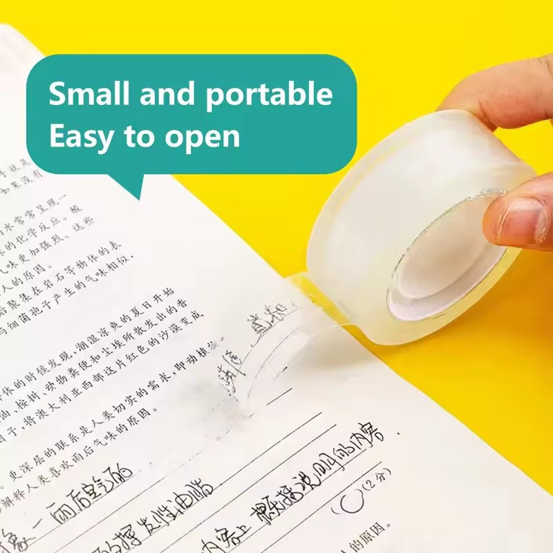 เทปโปร่งใสขนาดเล็กเทปซ่อมไม่ทําเครื่องหมายเครื่องมือบรรจุภัณฑ์ ทําเอง โรงเรียนสํานักงานบ้านบรรจุภัณฑ์เทปเหนียว