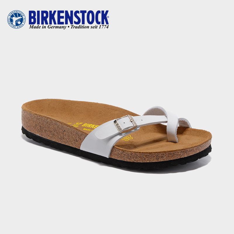 In Stock  BIRKENSTOCK Toe Set Cork Beach Couples One Line Cool Drgging Boken Shoes