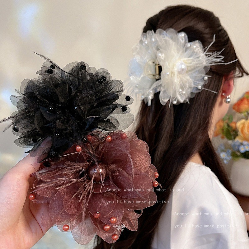 กิ๊ฟติดผม Hair accessories กิ๊ฟดอกไม้ ขนาดใหญ่ สําหรับผู้หญิง claw y2k COD