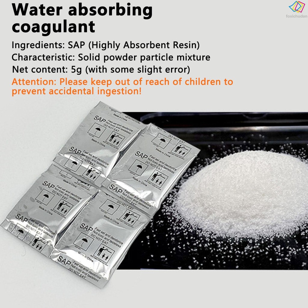 50 ชิ้น Poo ดูดซับเจลผงใช้งานง่าย Deodorizing Powder สําหรับผู้ใหญ่ Porta ไม่เต็มเต็งสารเคมีถังห้องน้ํา - รูปที่ 3