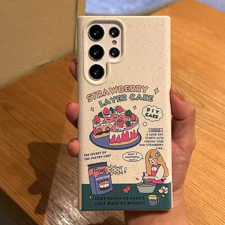 เคสโทรศัพท์มือถือ ย่อยสลายได้ สําหรับ Samsung s22 s22plus ultra S23 S23Plus s23fe s24 s24plus s24ultra