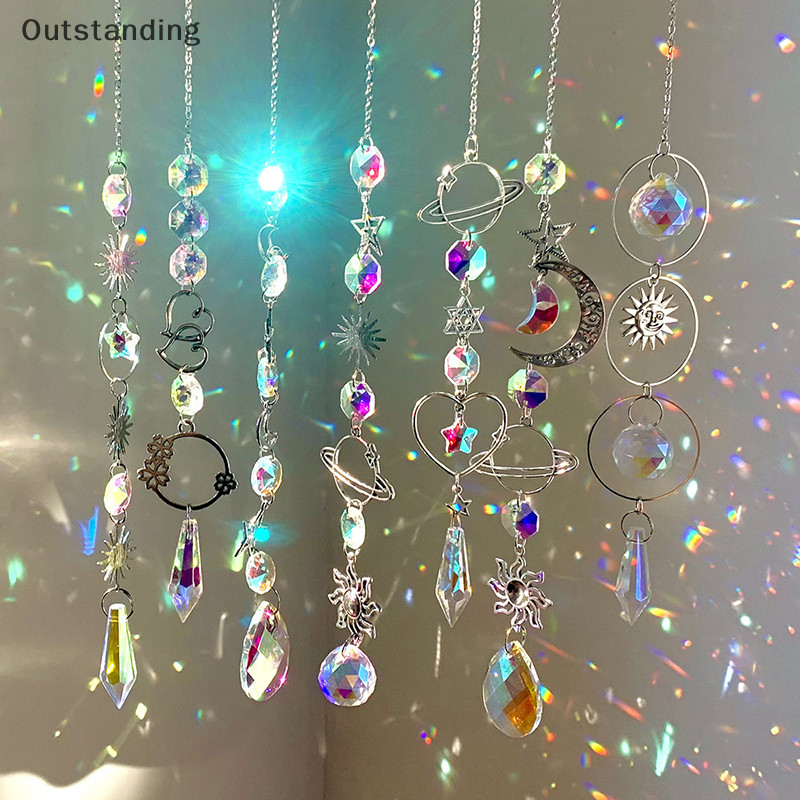 จี้คริสตัลที่โดดเด่น Garden Suncatcher Wind Chimes Rain Prism คริสตัลสําหรับตกแต่งหน้าต่างใหม่ - รูปที่ 2