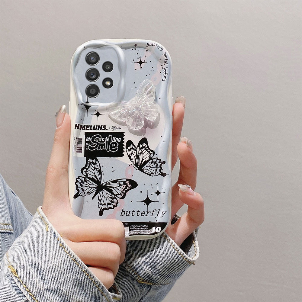 เคสโทรศัพท์มือถือ ซิลิโคนนิ่ม ลายการ์ตูนกราฟฟิตี้ 3D พร้อมตุ๊กตา และสายคล้องข้อมือ สําหรับ Samsung Galaxy A23 5G A23 4G