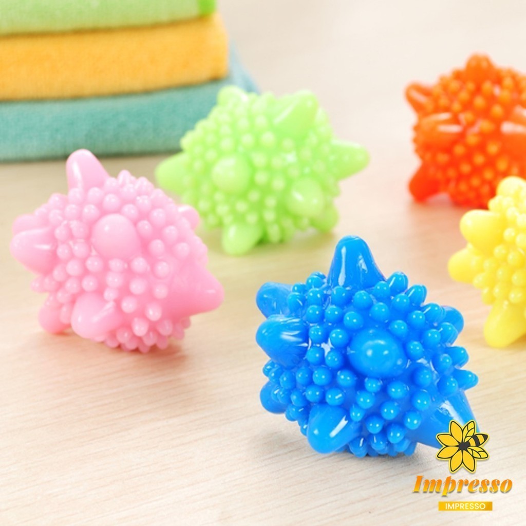 Impresso ลูกบอลซักผ้าช่วยไม่ให้ผ้าพัน  ซิลิโคนซักผ้า คละสี Small Washing Balls - รูปที่ 4