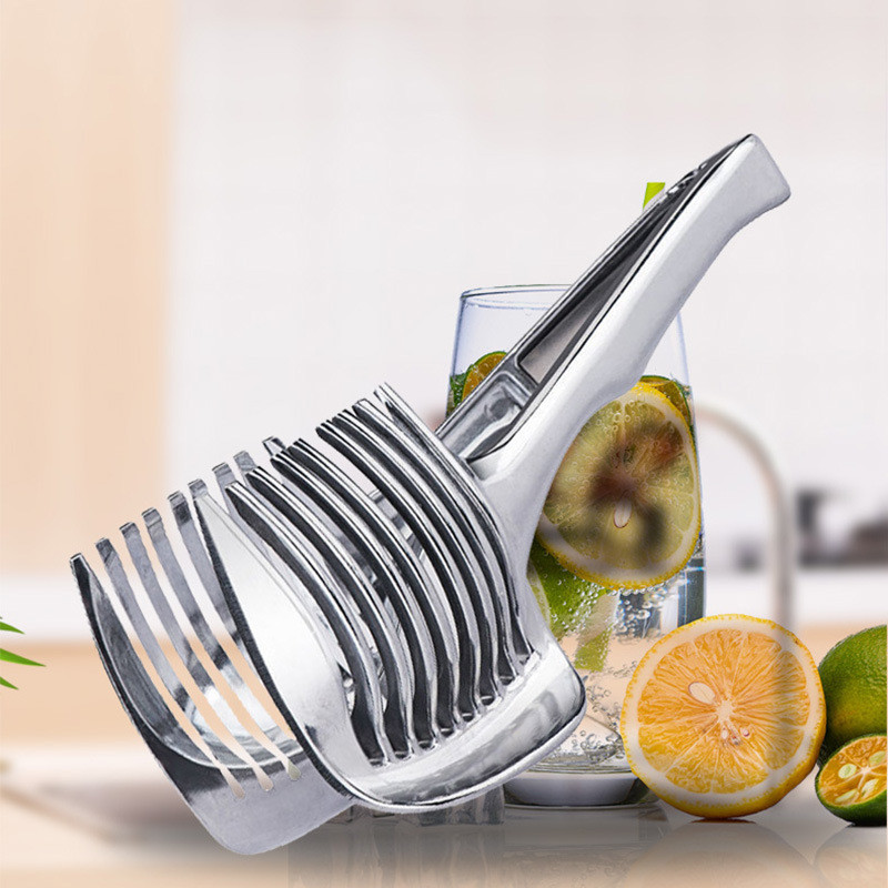 Hot Sale#Lemon Slicer Milk Tea Shop Household Lemon Cutter Multi-Function Orange Potato Clip Tomato Cutting Kitchen Tool4jua