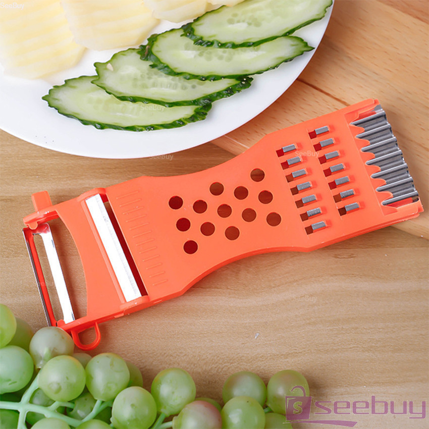 SUY ที่ขูดมะละกอ แบบหนา มีดปอกผลไม้ 5in1 พร้อมส่ง Veggie Chopper