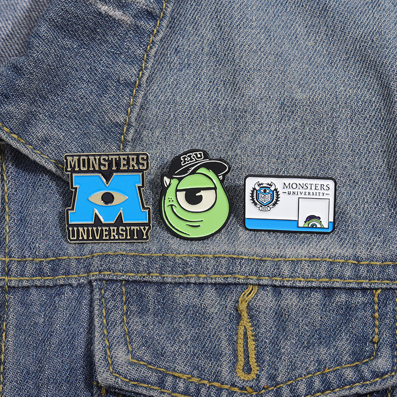 Monsters University Series เข็มกลัดเคลือบ ตาโต กระเป๋าเป้สะพายหลัง ป้ายของขวัญ สําหรับเพื่อน
