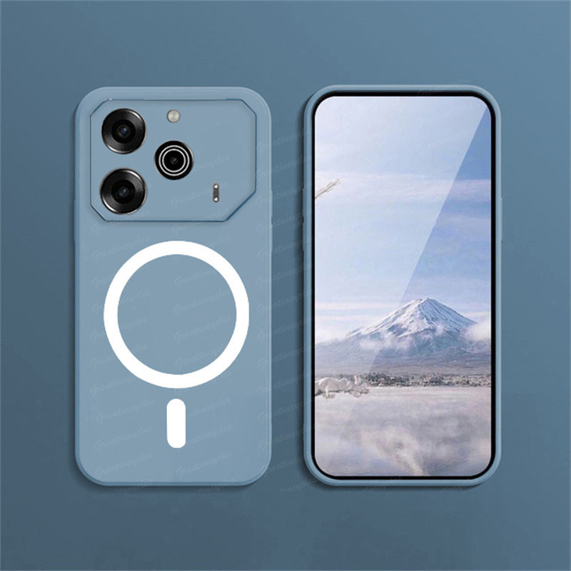 Tecno Pova 6 5G Li7 / Pova 6 Pro Li9 / Pova 6 Neo เคสโทรศัพท์แม่เหล็กสีลูกกวาดเคลือบแม่เหล็กวงกลมชาร์จไร้สายเคส TPU แบบนุ่ม - รูปที่ 3