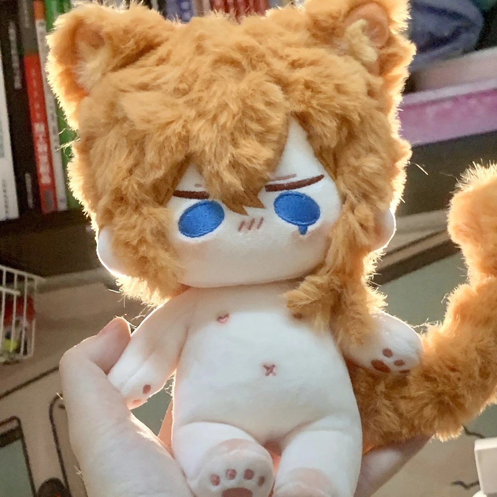 Nakahara Chuuya ตุ ๊ กตาผ ้ าฝ ้ าย 20 ซม.แม ่ เหล ็ กหาง Plush Meowing Bungo Stray สุนัขแอนิเมชั ่ นอุปกรณ ์ ต ่ อพ ่ วง