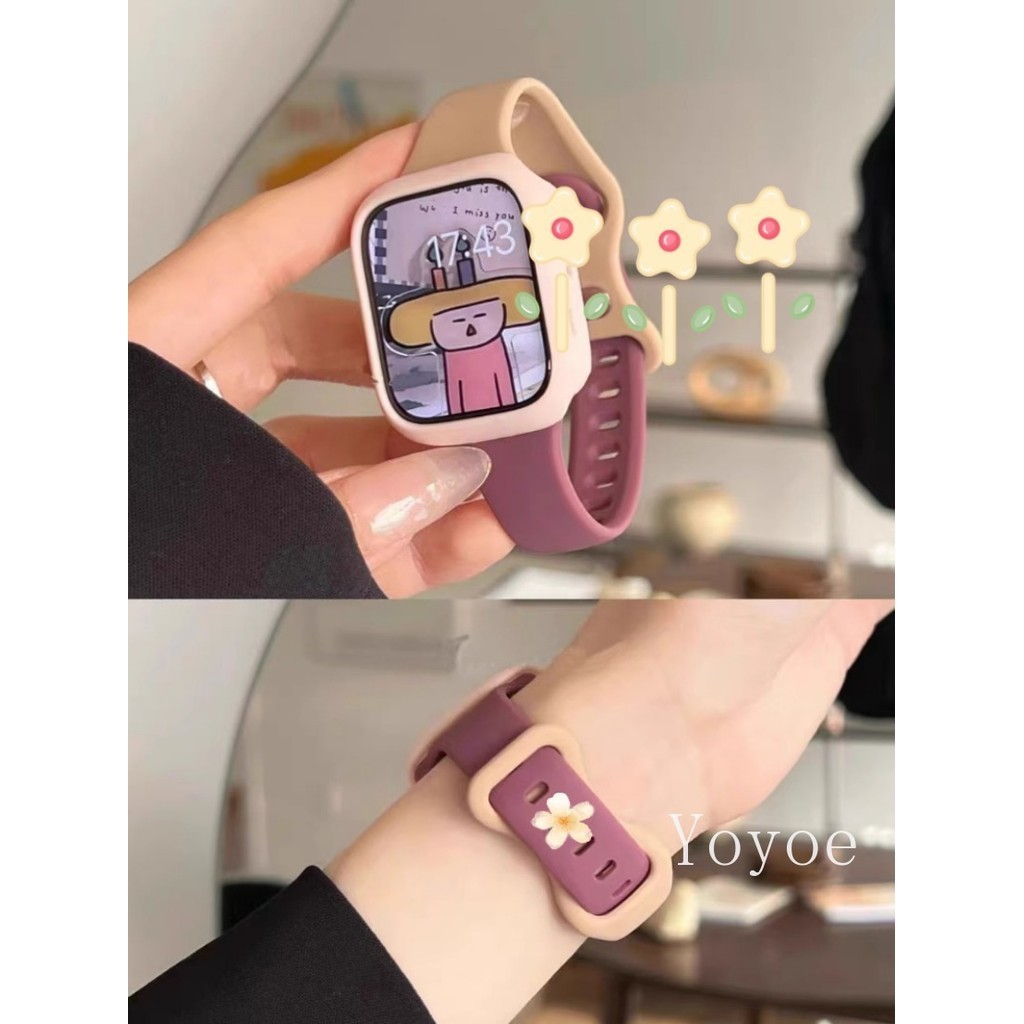 เคสสี + สายนาฬิกาแบบนุ่มสําหรับ แอปเปิล ดู ชุด 10 46 9 อัลตร้า 2 49 มม. 44 มม. 40 มม. 45 มม. 41 มม. 42 มม. 38 มม. สร้อยข้อมือซิลิโคนสําหรับ ฉันดู 3 4 5 กับ 6 7 8 ราคา ถูกที่สุด ดีลบีเคเค แกลเลอรีภาพที่ 7