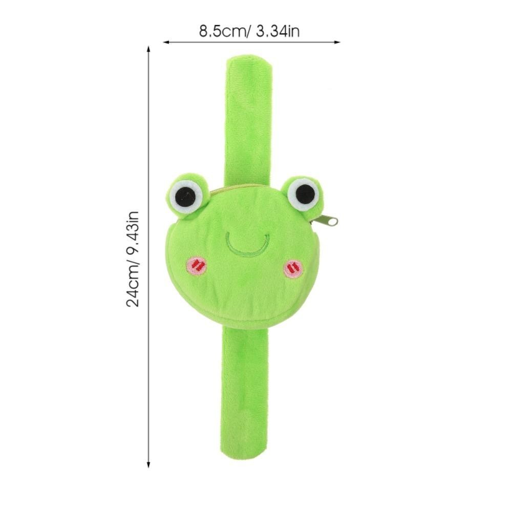 HOBBYIN สายรัดข้อมือการ์ตูน,สายรัดข้อมือตุ๊กตาผ้ากํามะหยี่ตกแต่งกระเป๋าใส่เหรียญการ์ตูนน่ารัก
