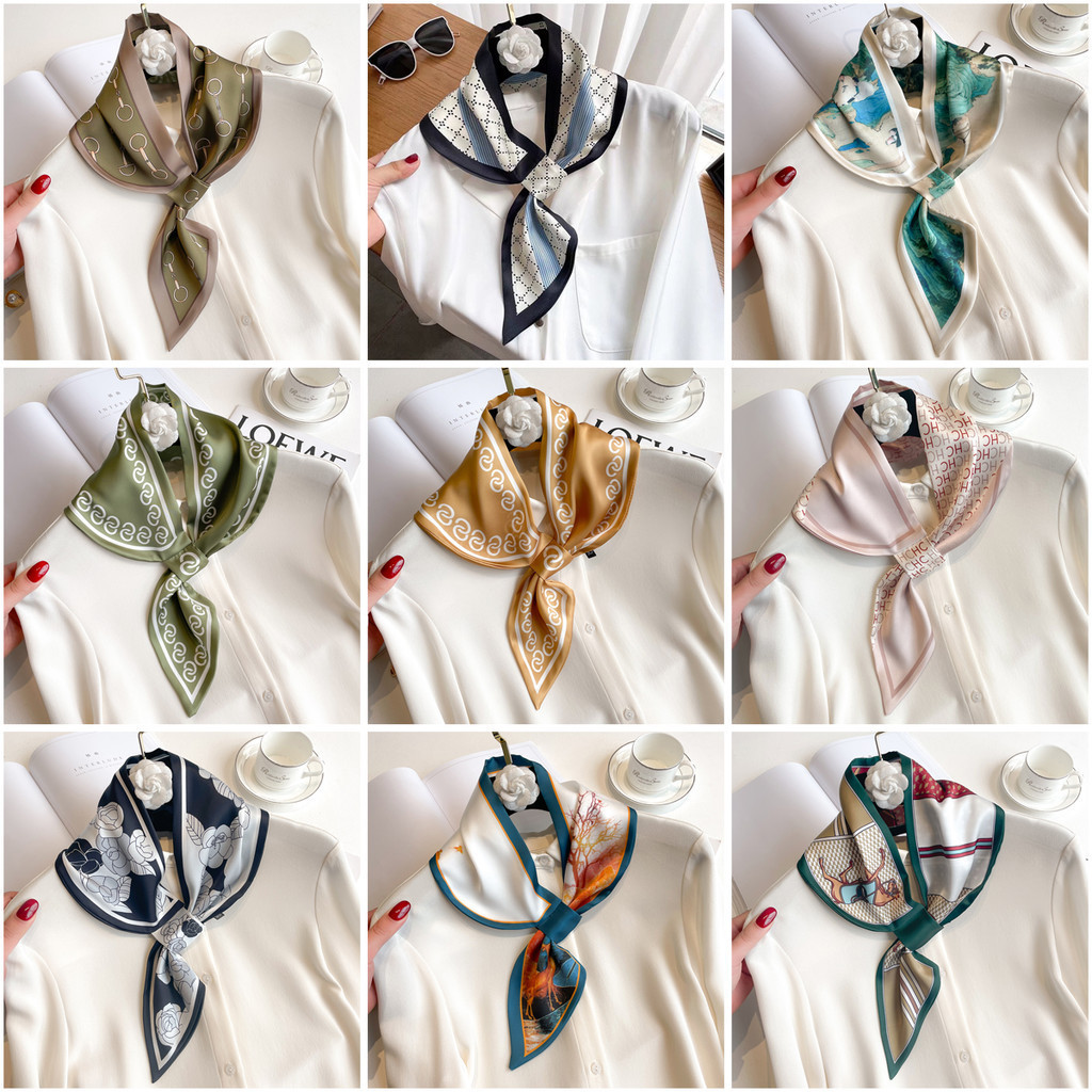 ผ ้ าพันคอคอเล ็ กยาว 76 *13cm/24g เรียบง ่ ายและอเนกประสงค ์ Tie Wrap เลียนแบบผ ้ าคลุมไหล ่ ผ ้ าไ