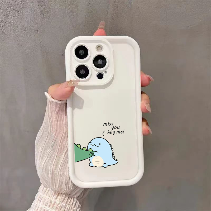 เคส Vivo Y27S V27 5G V27 PRO V27E V23 5G V23E V25 5G V25E V25 PRO V19 T1 5G V5 Lite Y67 Y66 V5S YT07A เคสโทรศัพท์มือถือคู่รัก แบบนิ่ม ลายตาไดโนเสาร์ สําหรับ