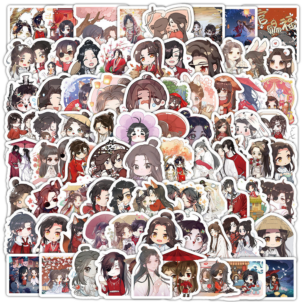 สติกเกอร์ ลายการ์ตูนอนิเมะ Heaven Official's Blessing น่ารัก สําหรับติดตกแต่งกระเป๋าเดินทาง โทรศัพท์มือถือ แล็ปท็อป โน้ตบุ๊ก ของขวัญเด็ก 103 ชิ้น