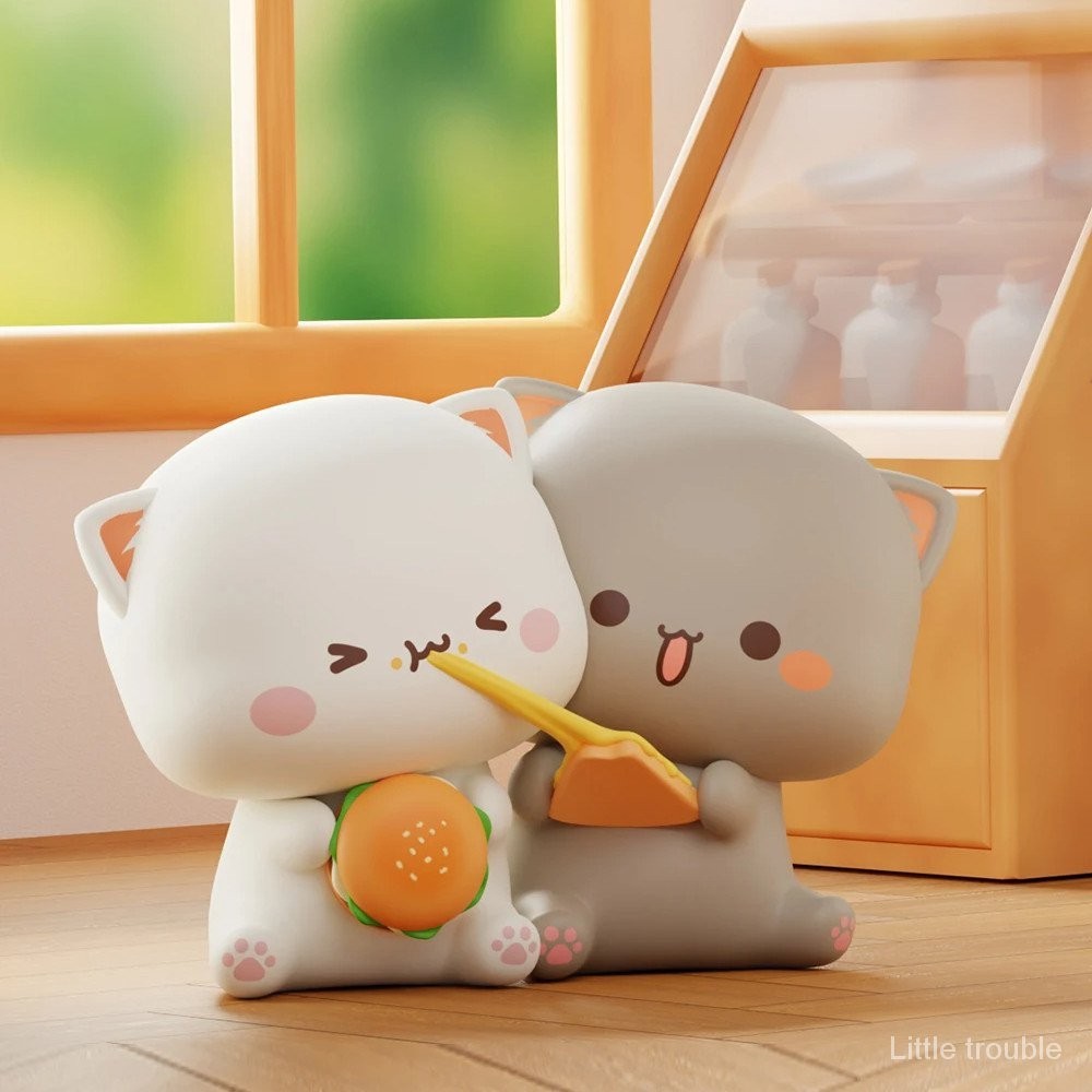 กล่องสุ่ม ฟิกเกอร์อนิเมะ Mitao Cat Peach Cat Love Like Peach Series Mystery Box Q Version XAMZ