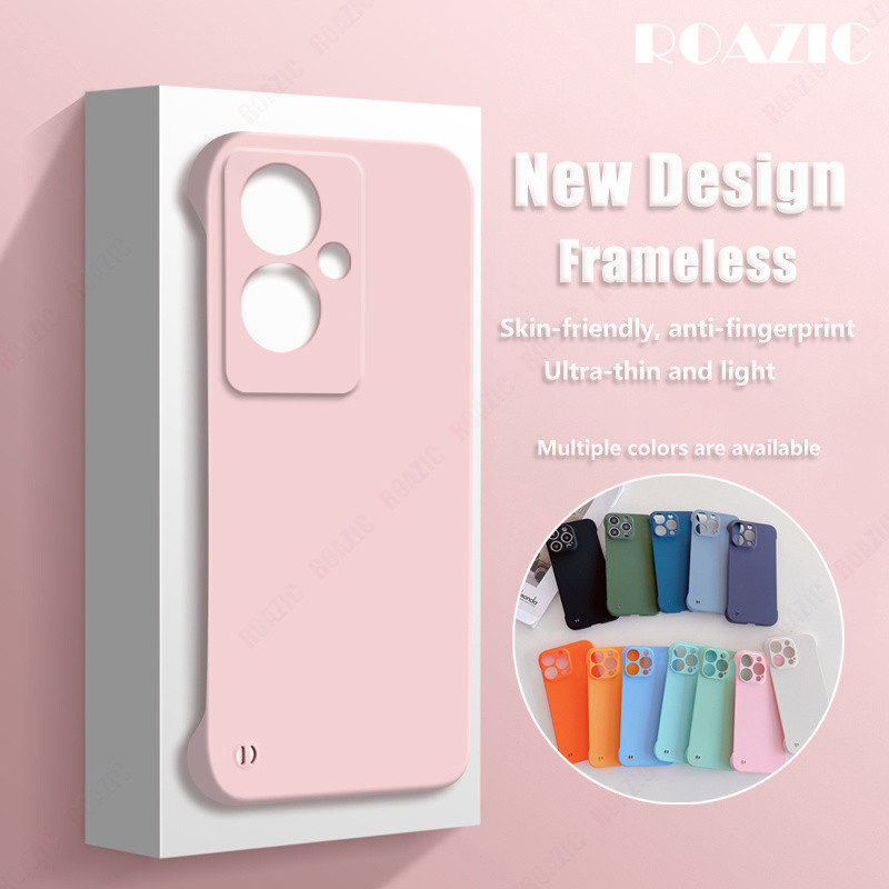 เคสโทรศัพท์มือถือ PC แข็ง แบบบาง ไร้กรอบ สีแคนดี้ เรียบง่าย สําหรับ OPPO A79 5G SWBK01