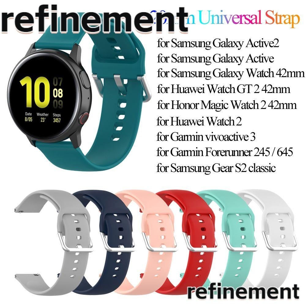Refinement สายนาฬิกาข้อมือ 20 มม. อุปกรณ์เสริม สําหรับ Galaxy Watch Active 2 Huawei Watch GT 2 42 มม. Honor Magic 2