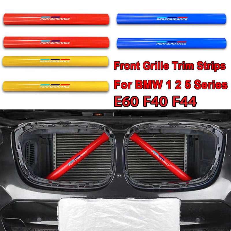 1 คู ่ ABS รถด ้ านหน ้ า Grille Trim แถบ V รั ้ งสําหรับ BMW E60 1 2 5 Series F40 F44 M อุปกรณ ์ เส