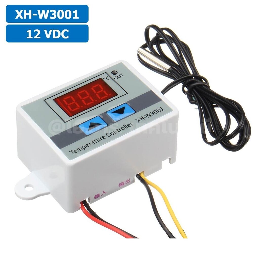 XH-W3001 12VDC เครื่องควบคุมอุณหภูมิ Digital Temperature Controller Thermostat Switch Probe