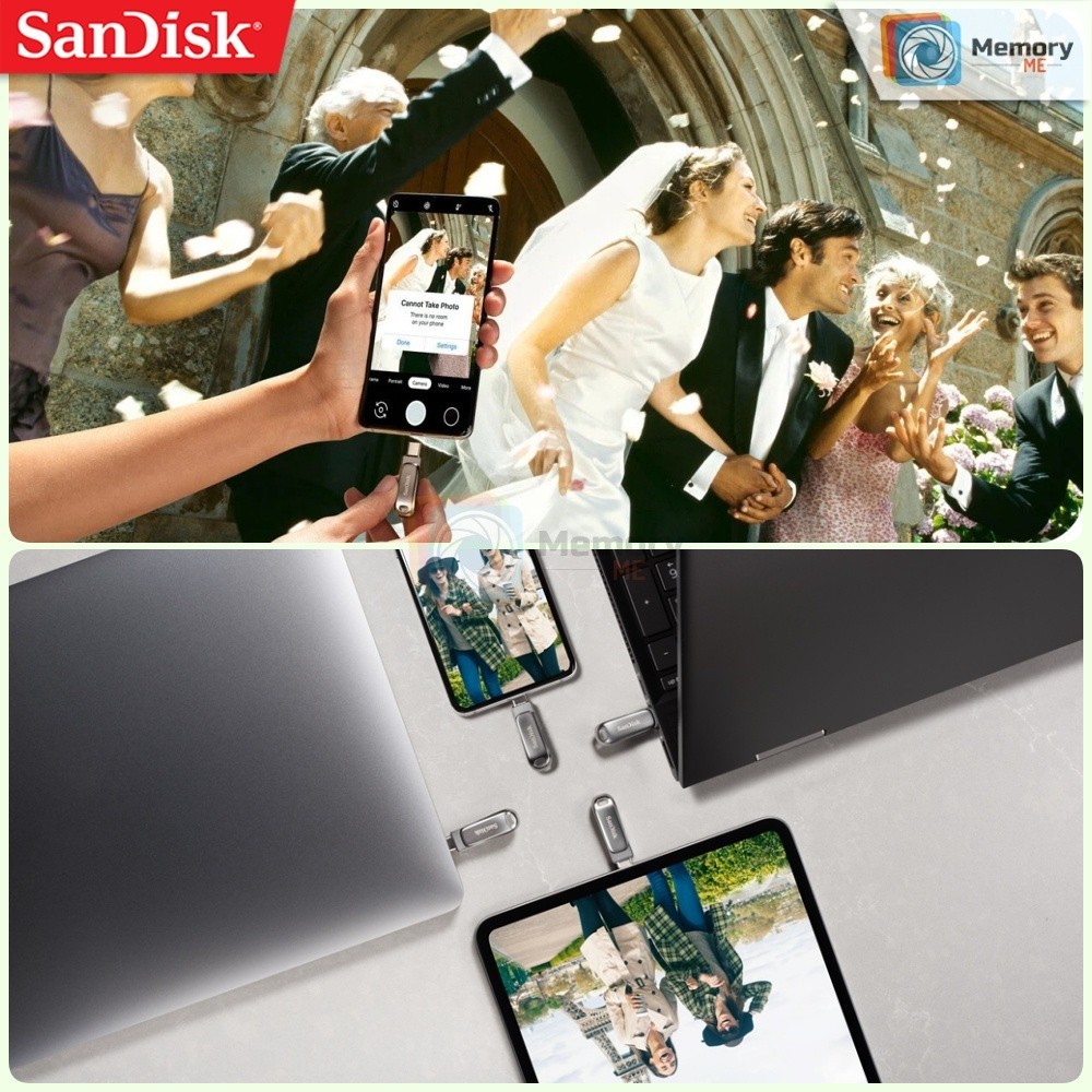 SANDISK Ultra Dual Drive LUXE 128GB,GOLD (400MB),OTG แฟลชไดร์ฟ flashdrive TypeC โทรศัพท์ แท็บเล็ต