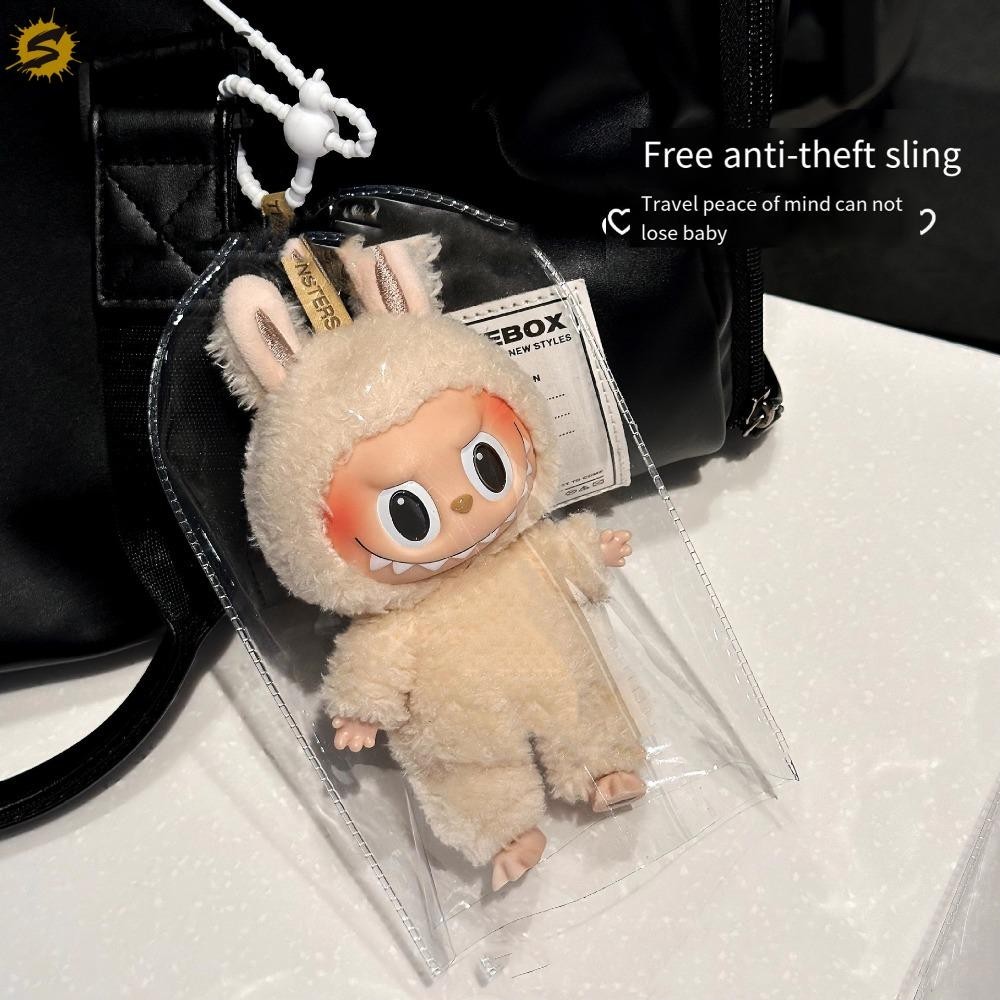 Soeurs Labubu ฝาครอบป ้ องกัน , Key Chain Cover Display Pouch Clear Labubu ตุ ๊ กตา Cover, ตุ ๊ กตาฝาครอบป ้ องกันฝุ ่ น PVC Labubu เวลาโปร ่ งใสเสื ้ อกันฝนจี ้ รถ