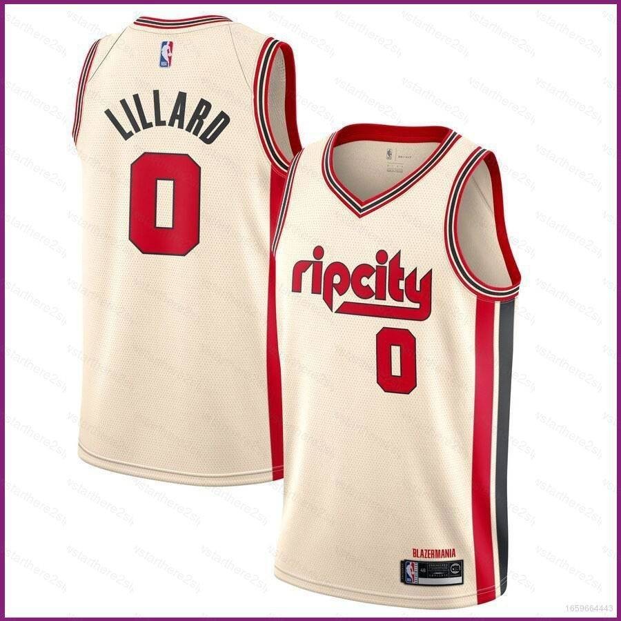 2021/22 NBA City Edition Jersey Portland Blazers No.0 Lillard Classic Jersey Sports Vest Commemorative Plus Size