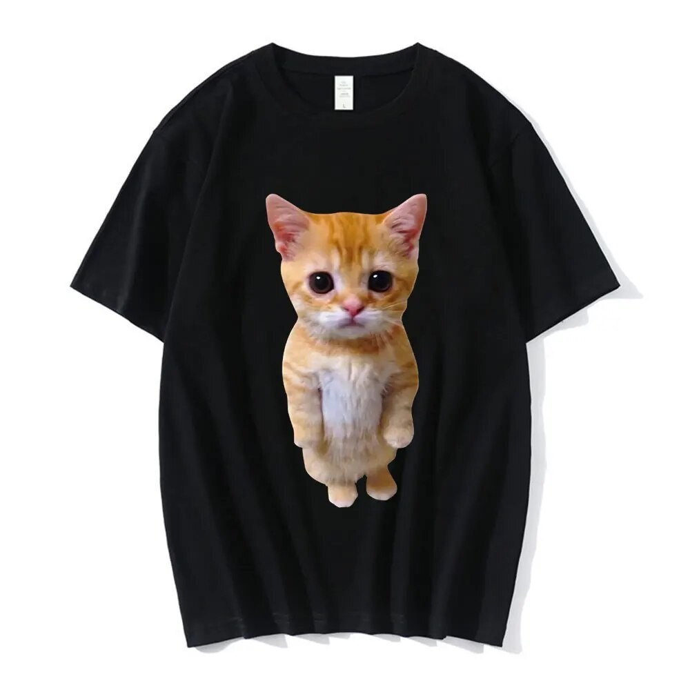 Tshirts El Gato Meme Sad Crying Cat Munchkin Kitty Meme Trendy Graphic Tshirt